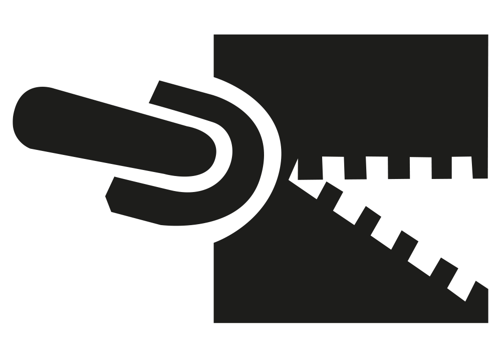 Beinabschluss- Zipper